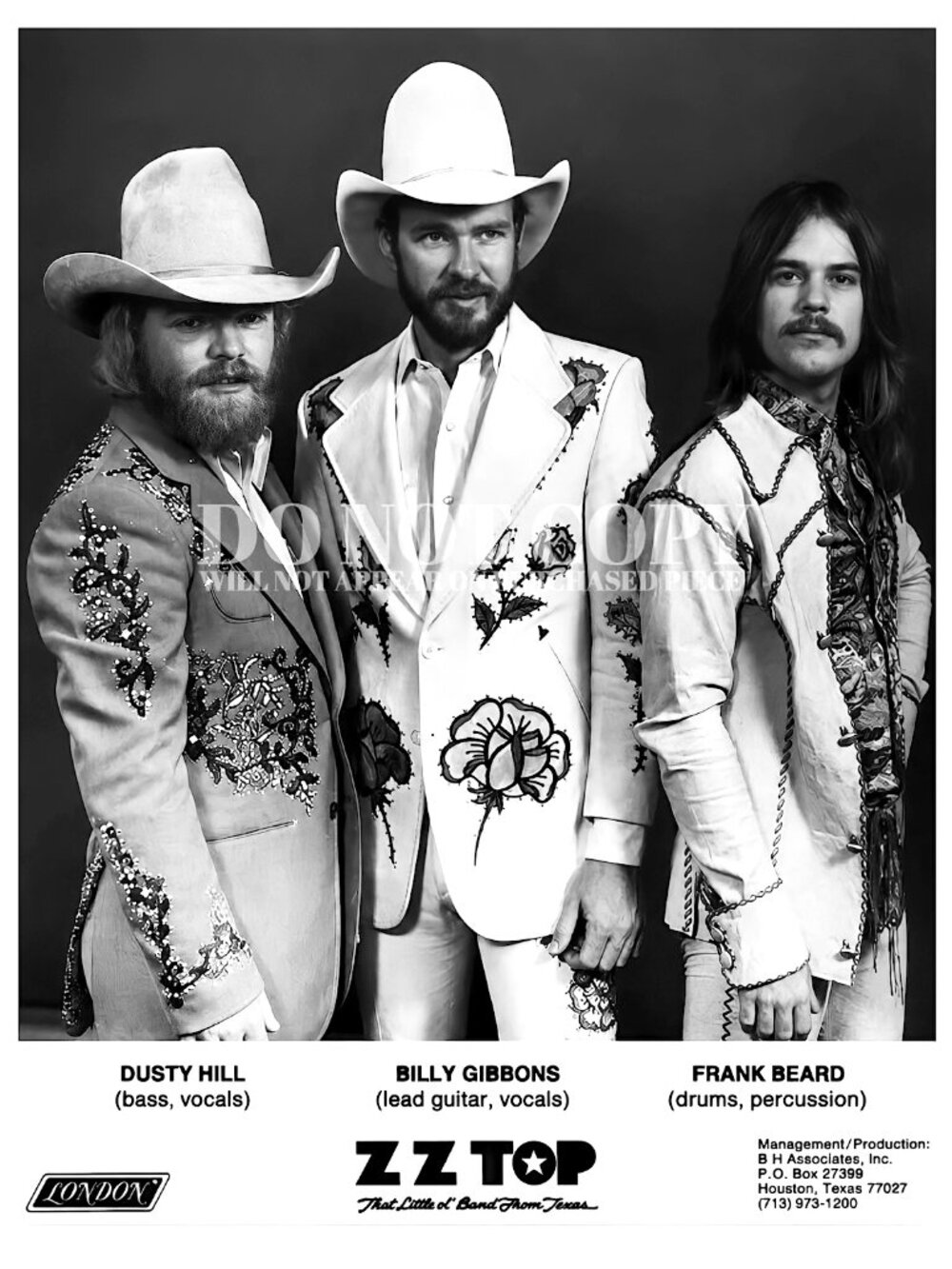 ZZ Top Poster 8 X 10 | Iconic 1970s Band Picture | Nudie Suit | Poster Art Print